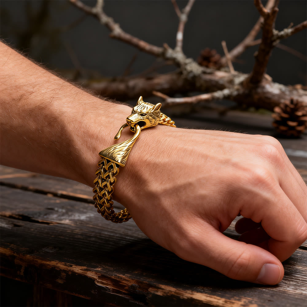 WorldNorse Norse Viking Amulet Odin's Wolf Bracelet - image 5