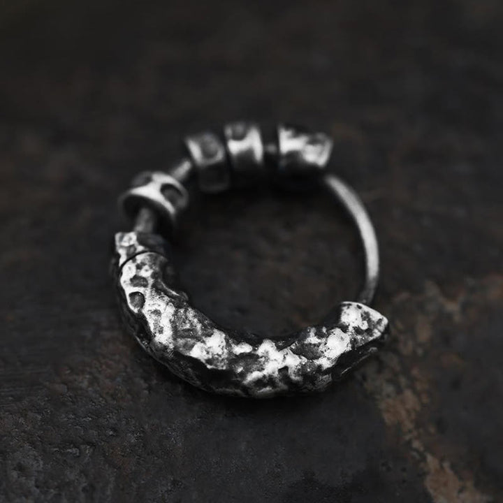 WorldNorse Handcrafted 999 Silver Hammered Rugged Ring Earrings - image 4