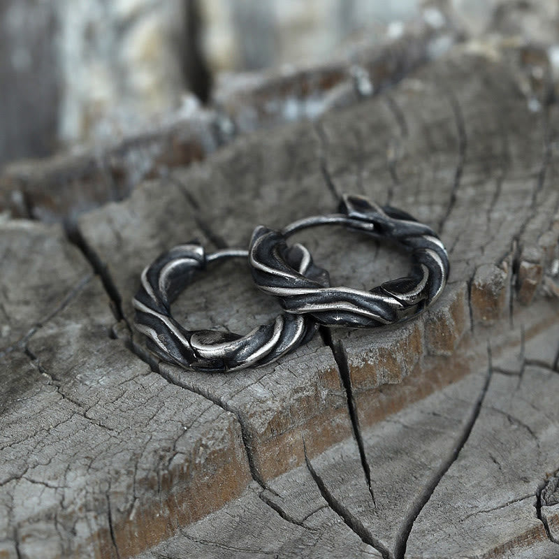 WorldNorse Handcrafted 925 Silver Mobius Eternal Twist Earrings - A Pair - image 0