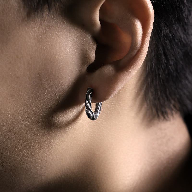 WorldNorse Handcrafted 925 Silver Mobius Eternal Twist Earrings - image 1