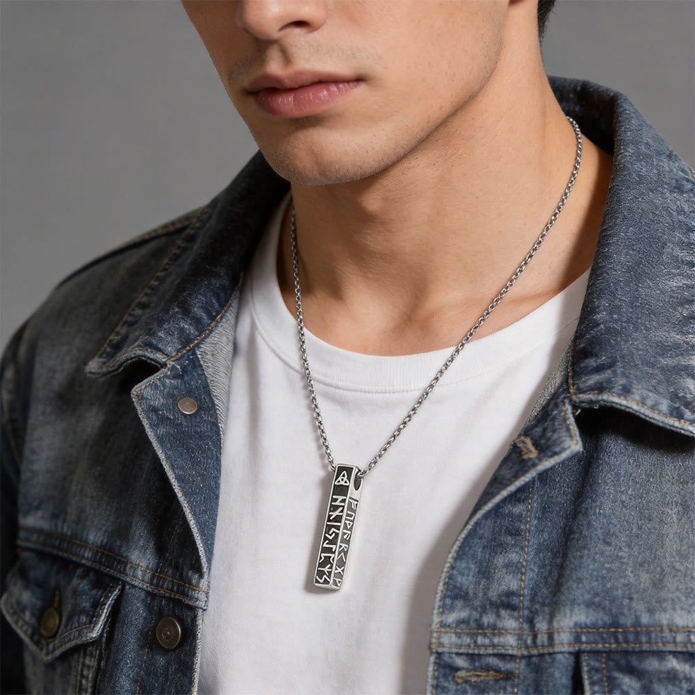 WorldNorse Viking Rune Vertical Bar Amulet Necklace - image 10