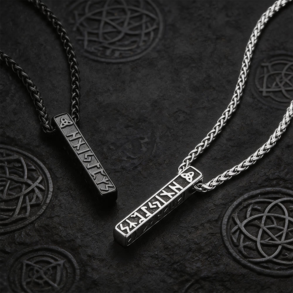 WorldNorse Viking Rune Vertical Bar Amulet Necklace - image 0