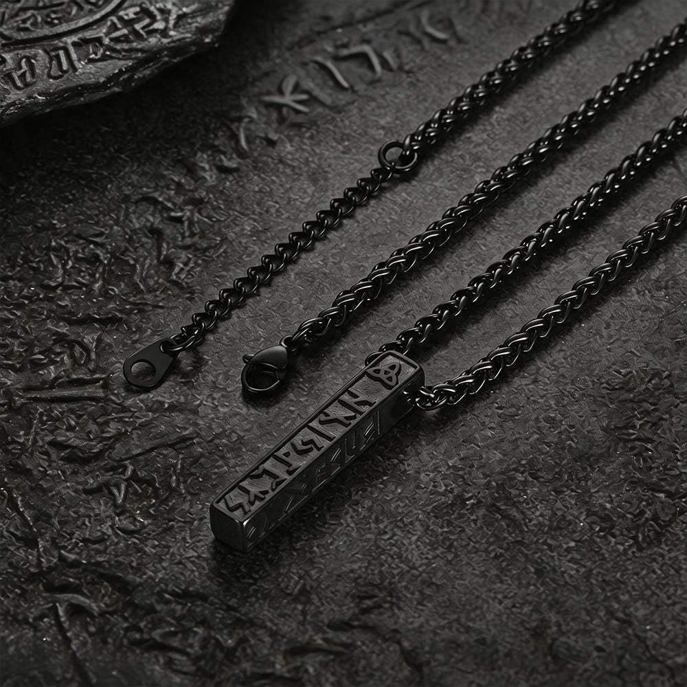 WorldNorse Viking Rune Vertical Bar Amulet Necklace - image 3