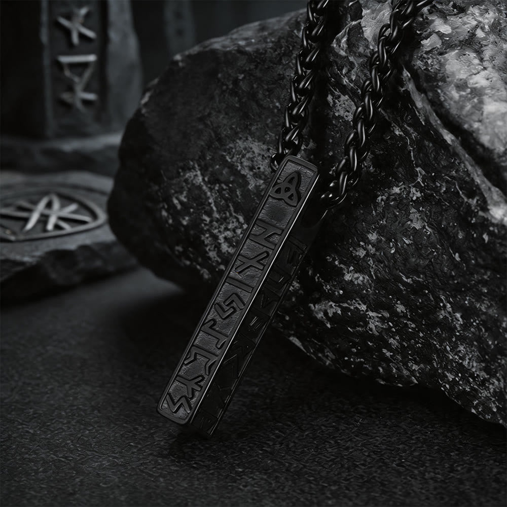 WorldNorse Viking Rune Vertical Bar Amulet Necklace - image 2