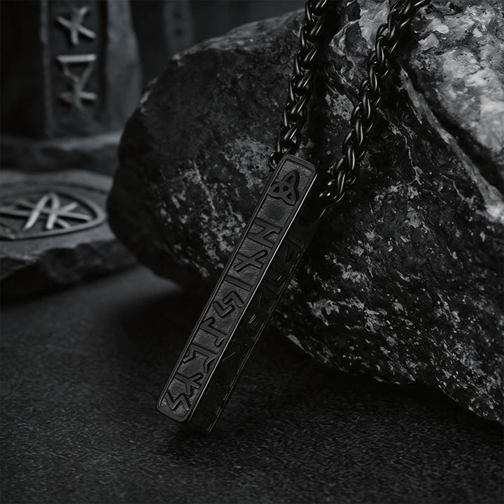 WorldNorse Viking Rune Vertical Bar Amulet Necklace - image 2