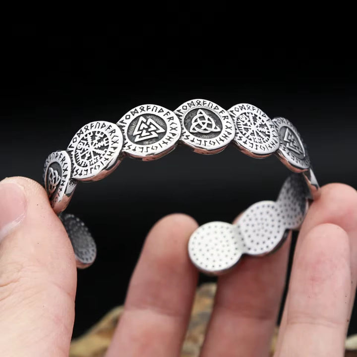 WorldNorse Rune Disc Vegvisir Valknut Bracelet - image 5
