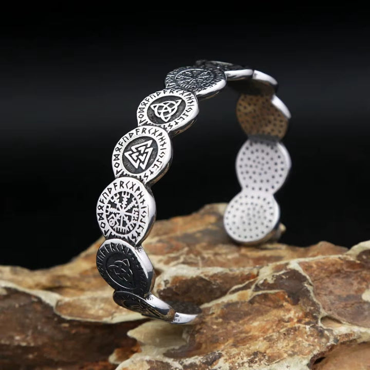 WorldNorse Rune Disc Vegvisir Valknut Bracelet - image 4