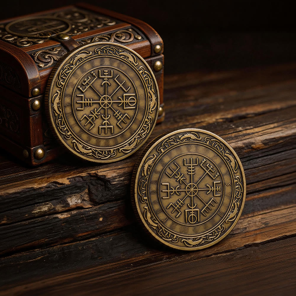 FREE Today: Double-sided Viking Lucky Commemorative Coin - Vegvisir # Bronze - image 12