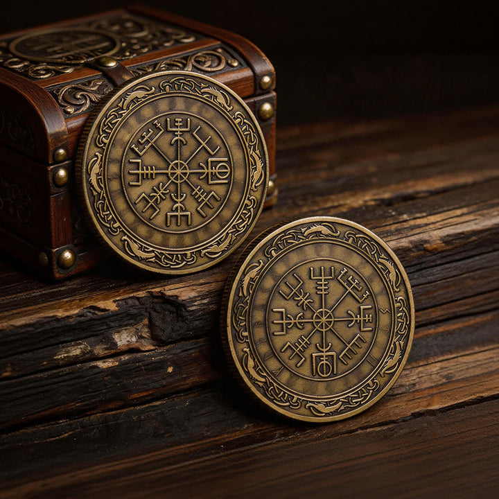 FREE Today: Double-sided Viking Lucky Commemorative Coin - Vegvisir # Bronze - image 12