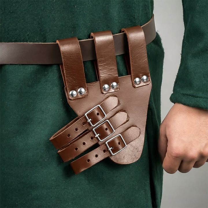 WorldNorse Three-Buckled Angled Sword Belt Sheath - image 0