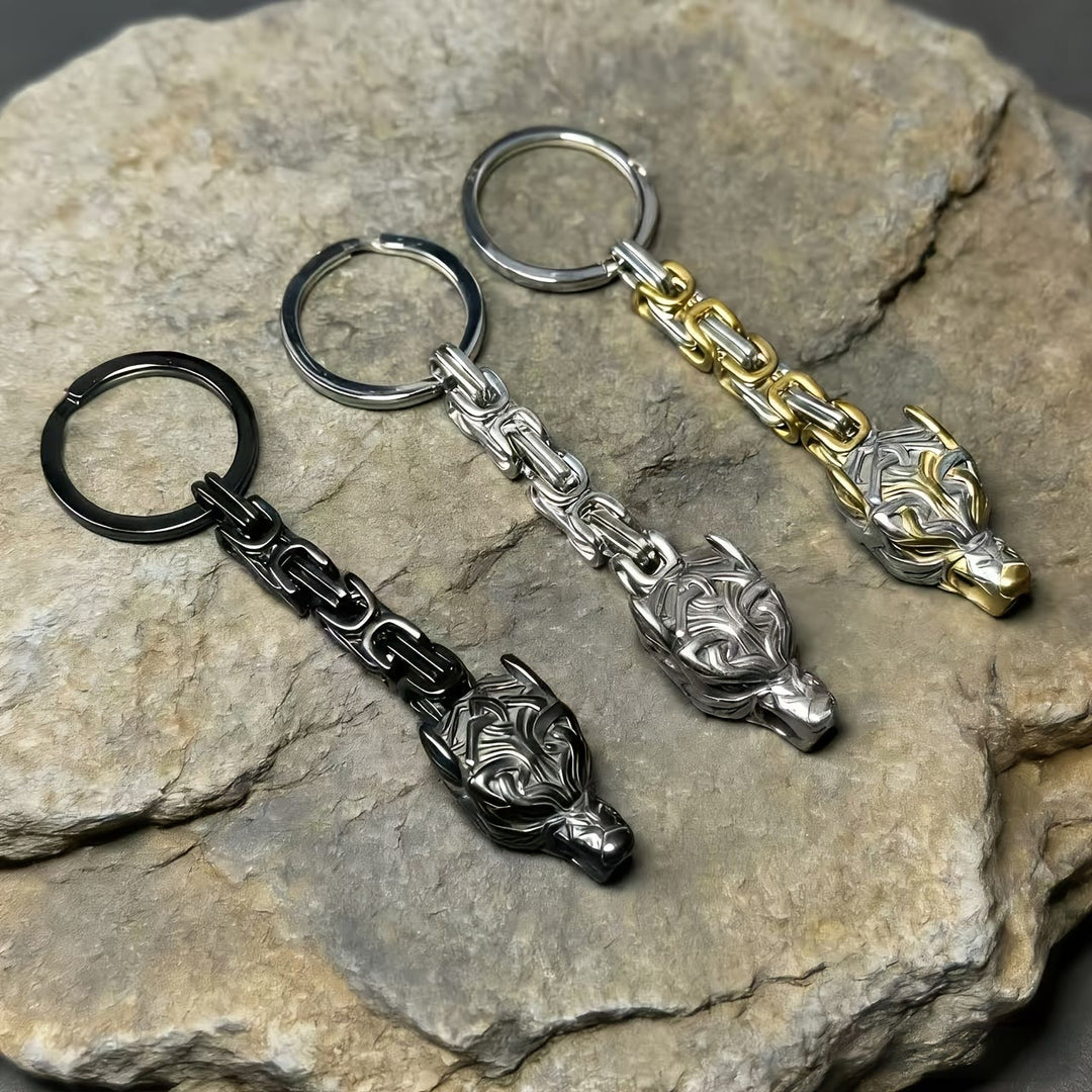 FREE Today: "Fenrir's Might" Viking Wolf Head Keychain - image 0