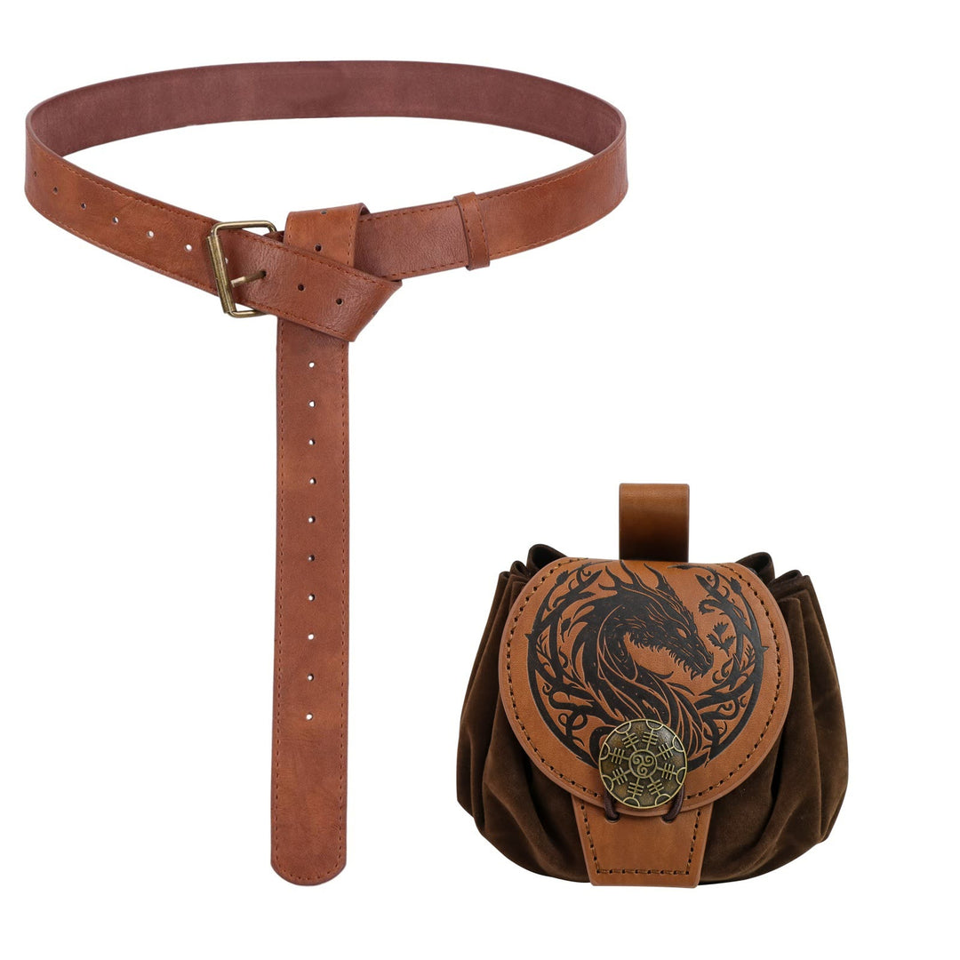WorldNorse Norse Dragon Yggdrasil Drawstring Pouch Bag - Norse Dragon Bag+Belt - image 11