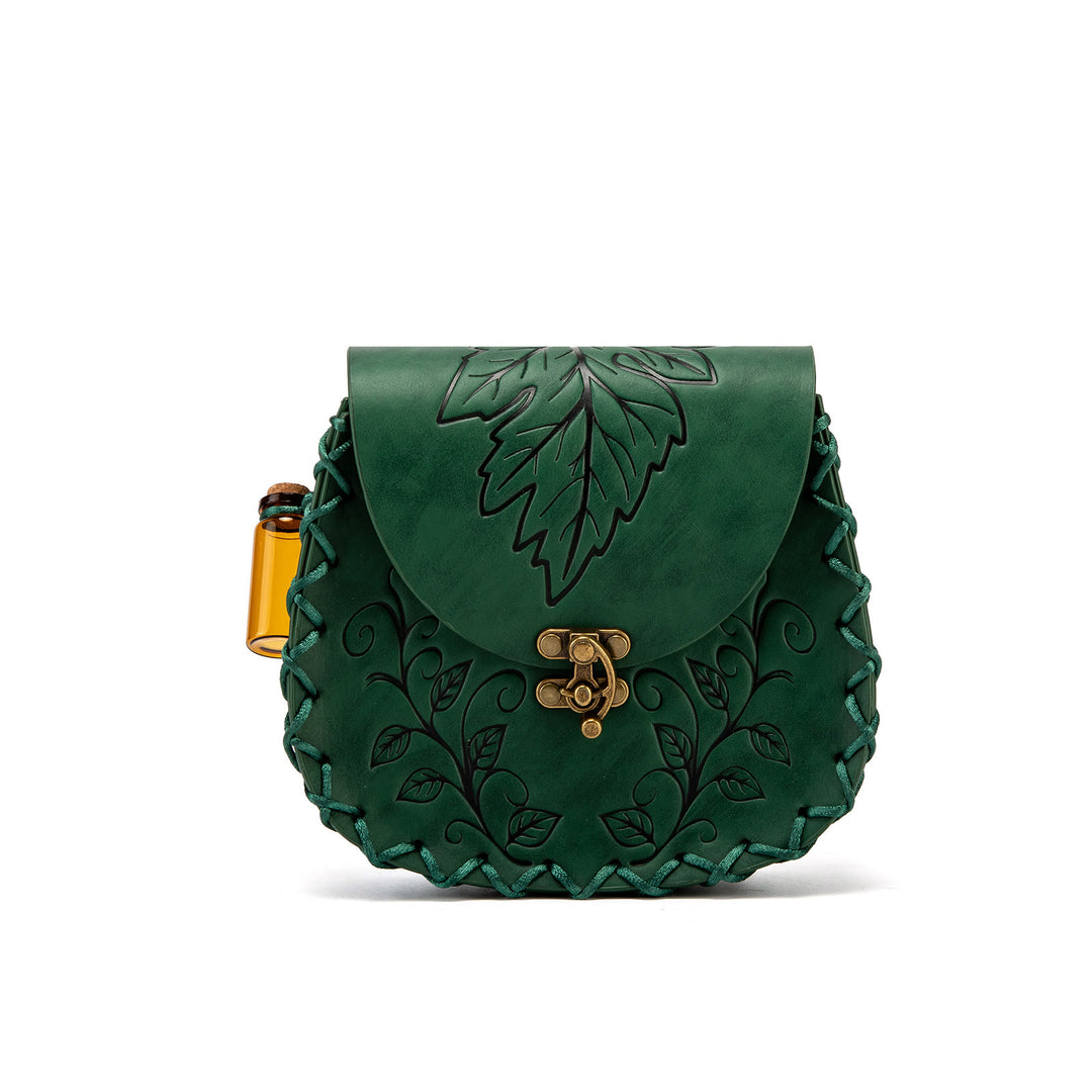 WorldNorse Vine Leaf Embossed Leather Pouch Bag - image 7