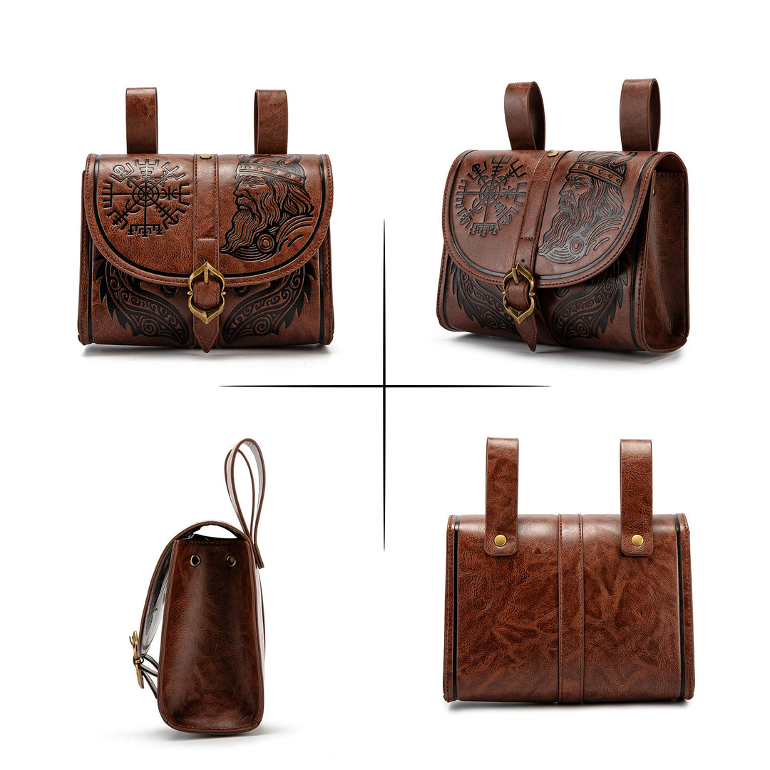 WorldNorse Viking Warrior Vegvisir Compass Embossed Pouch Bag - image 3