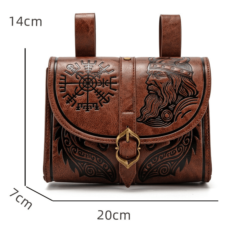 WorldNorse Viking Warrior Vegvisir Compass Embossed Pouch Bag - image 4