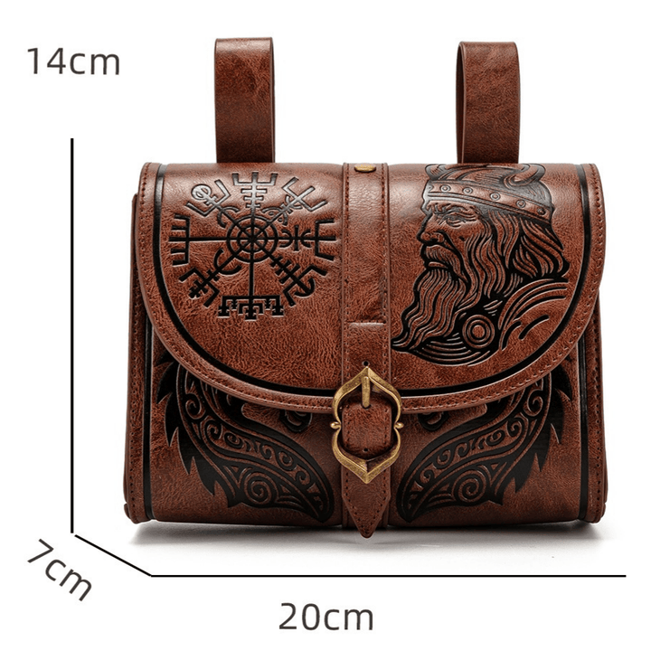 WorldNorse Viking Warrior Vegvisir Compass Embossed Pouch Bag - image 4