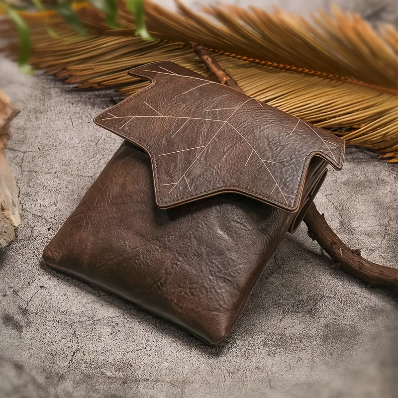 WorldNorse Vintage Leaf Design Pouch Bag - image 1