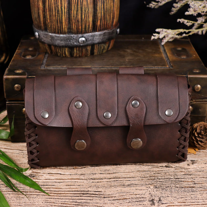 WorldNorse Medieval Vintage Rivet Belt Pouch Bag - image 5