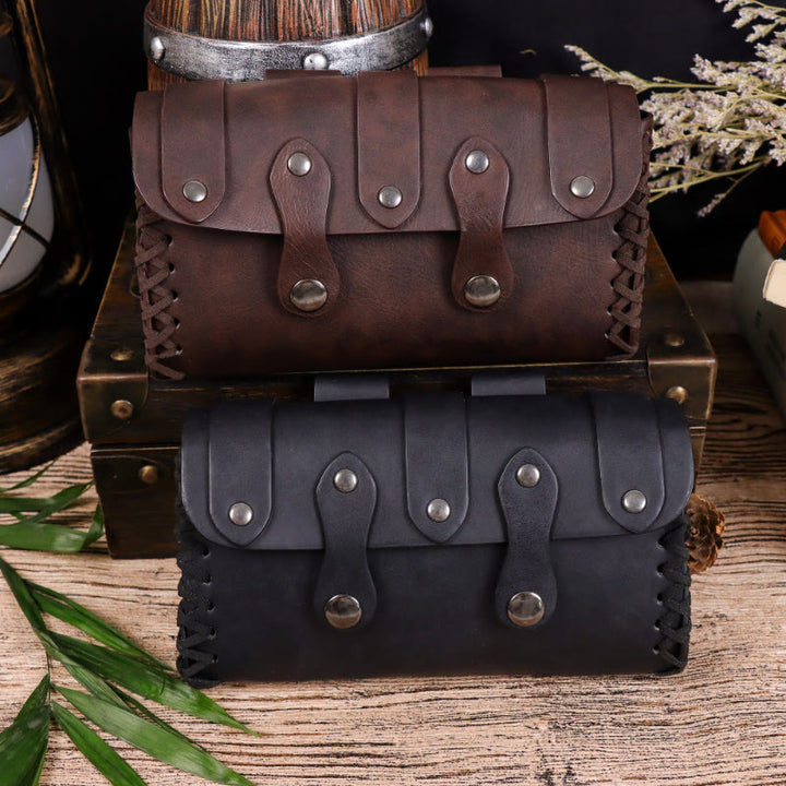 WorldNorse Medieval Vintage Rivet Belt Pouch Bag - image 8