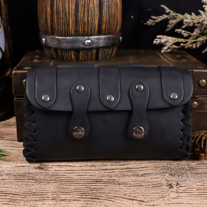 WorldNorse Medieval Vintage Rivet Belt Pouch Bag - image 1