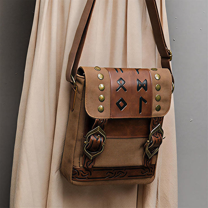 WorldNorse Nordic Buckle Rune Satchel Pouch Bag - image 4