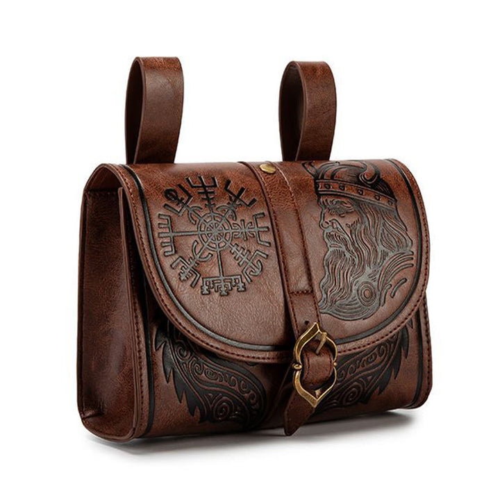 WorldNorse Viking Warrior Vegvisir Compass Embossed Pouch Bag - image 2