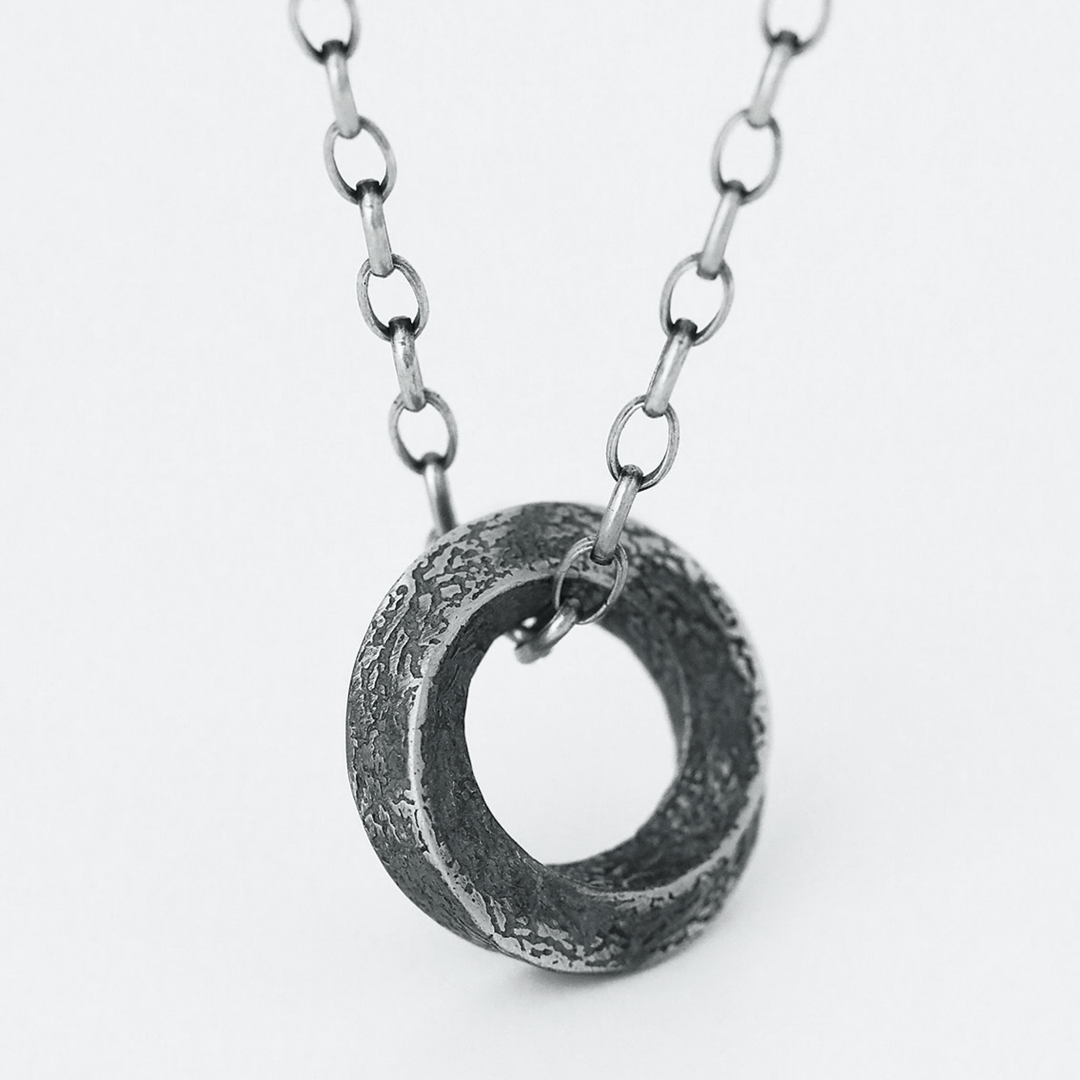 WorldNorse Handcrafted 999 Silver Mobius Strip Necklace - 55cm Silver Chain - image 3