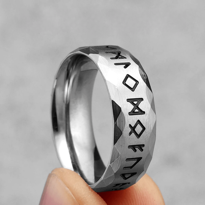 WorldNorse Hammered Futhark Rune Viking Amulet Ring - image 9