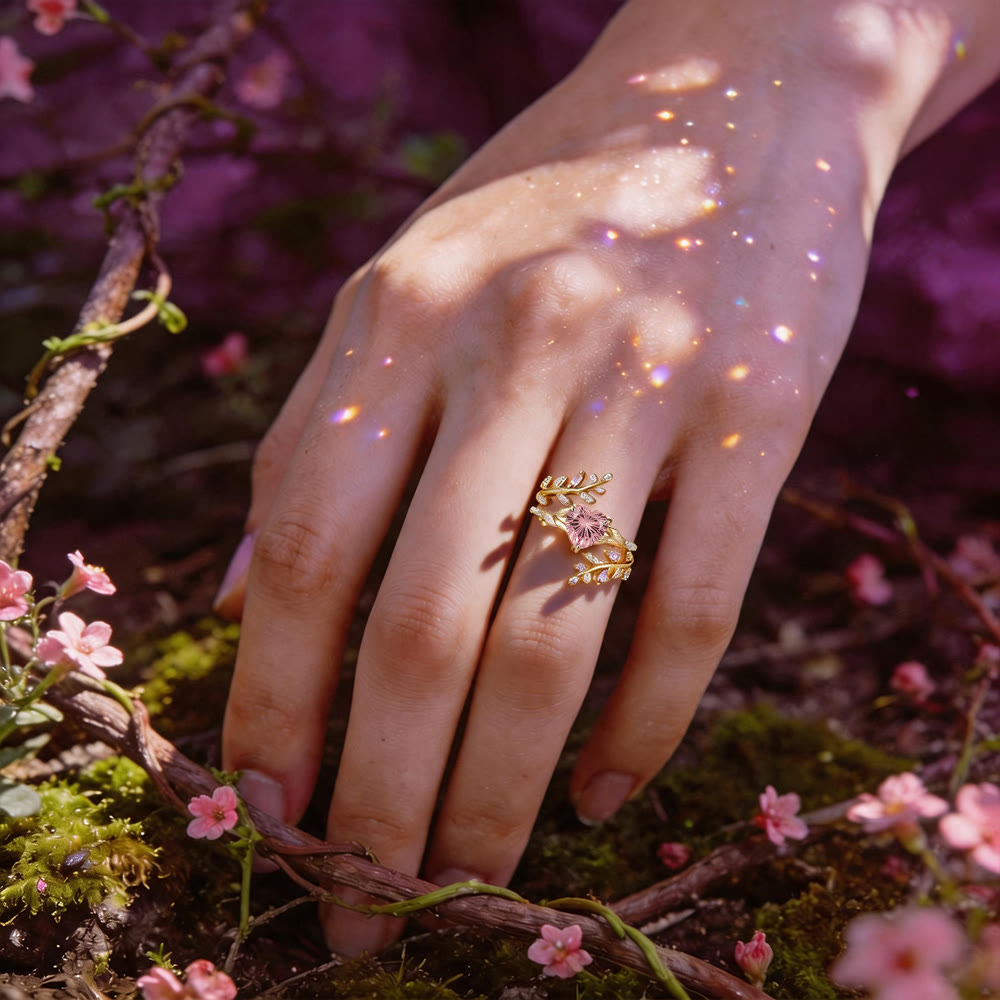 FREE Today: Whimsical Heart Zircon Enchanted Vine Ring Set - image 1