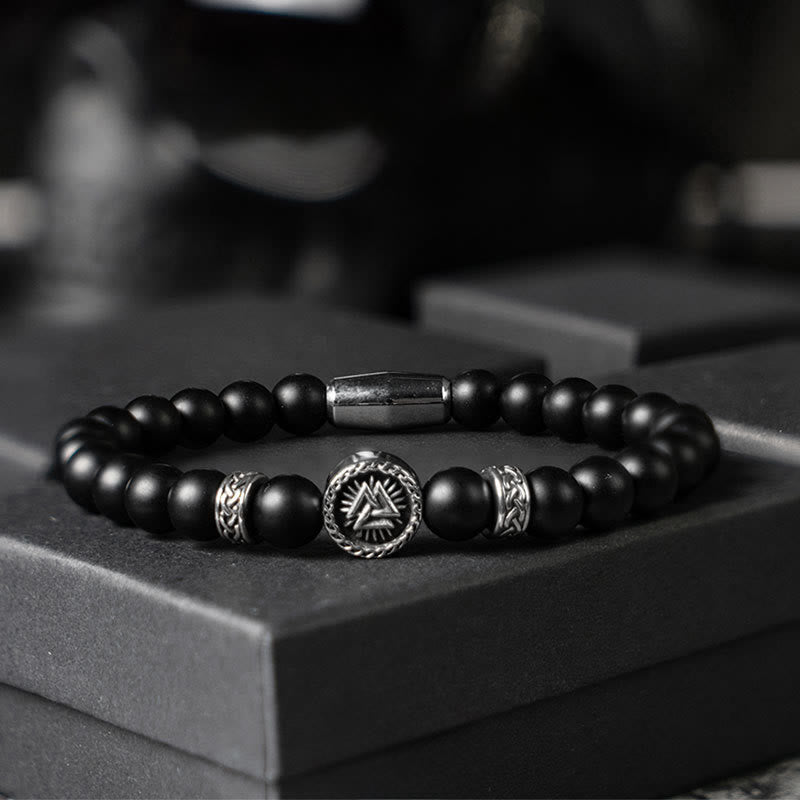 WorldNorse Odin Valknut Warrior Bracelet - Valknut#Silver - 21CM - YES PLEASE - image 1