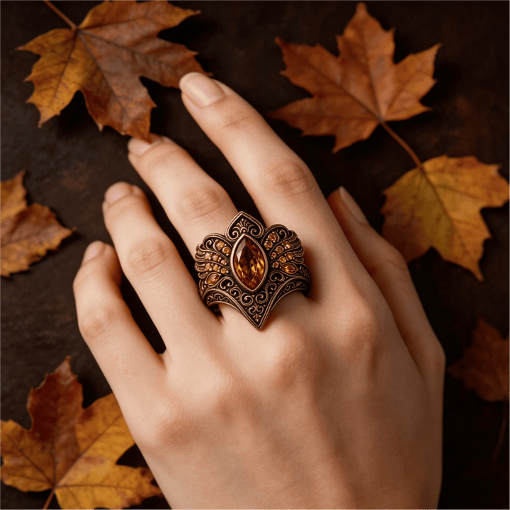 FREE Today: Antique Style Ornate Champagne Diamond Ring - image 1