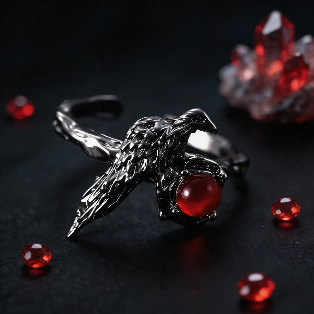 FREE Today: Dark Raven Ruby Gothic Ring - image 2