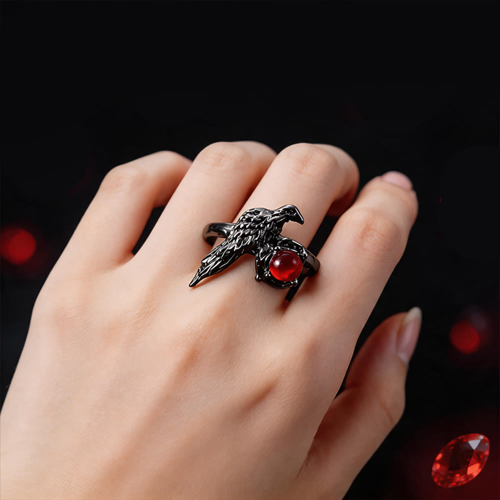 FREE Today: Dark Raven Ruby Gothic Ring - image 1
