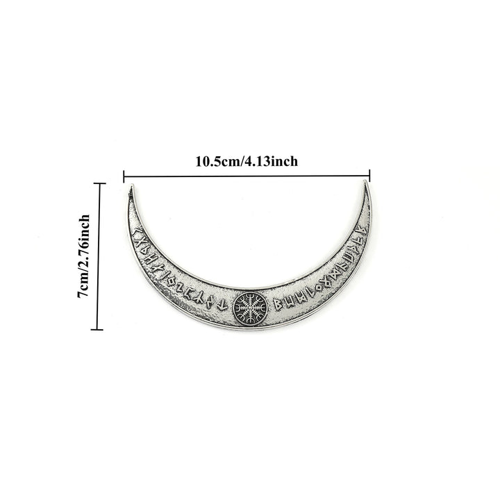 WorldNorse Helm of Awe Rune Crescent Hairpin - image 3