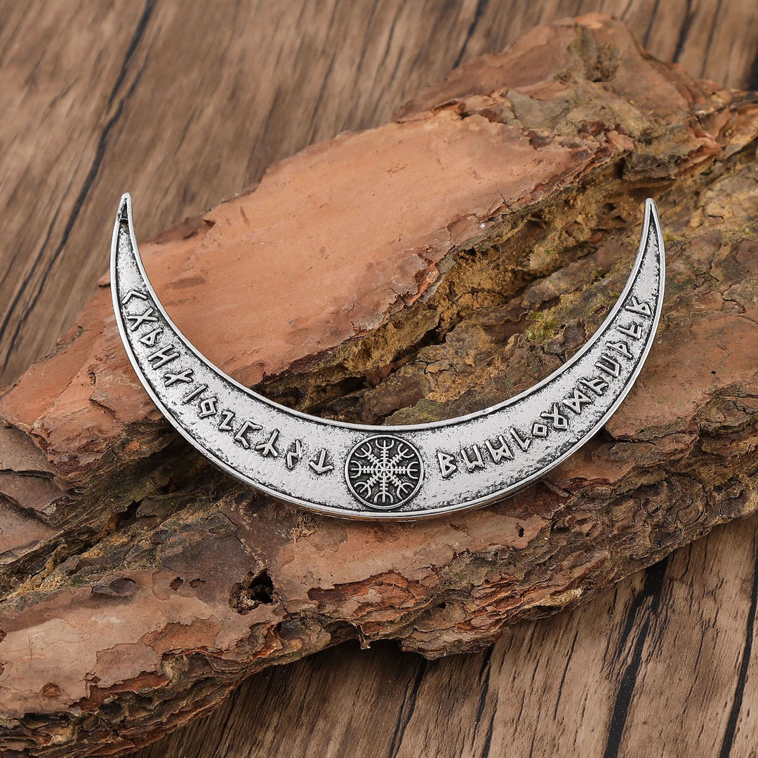 WorldNorse Helm of Awe Rune Crescent Hairpin - Helm of Awe - image 0
