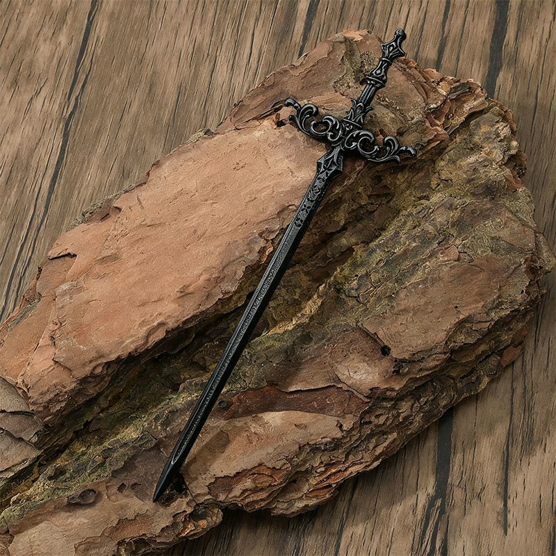 WorldNorse Floral Carved Sword Hairpin - image 5