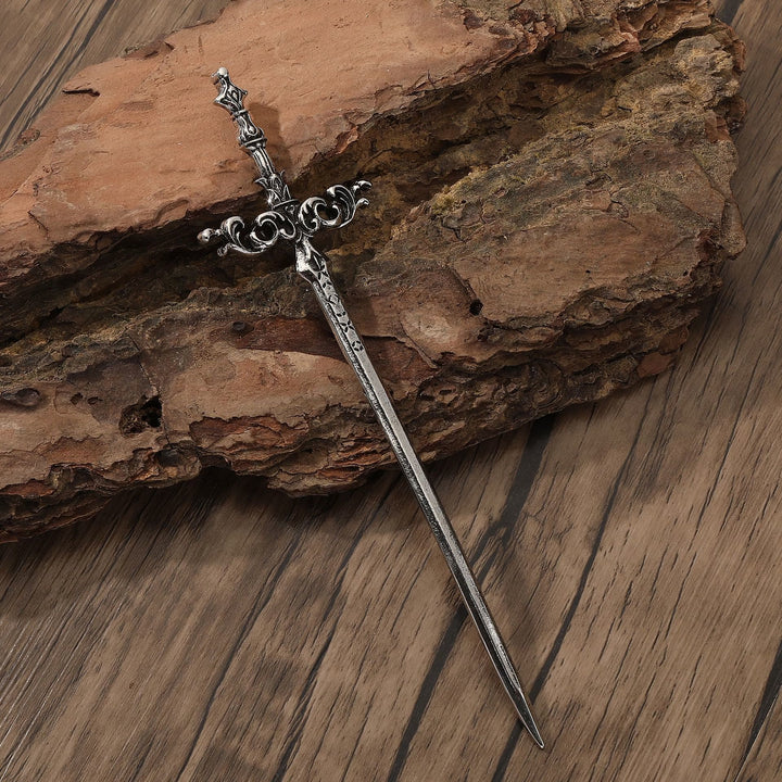 WorldNorse Floral Carved Sword Hairpin - image 1