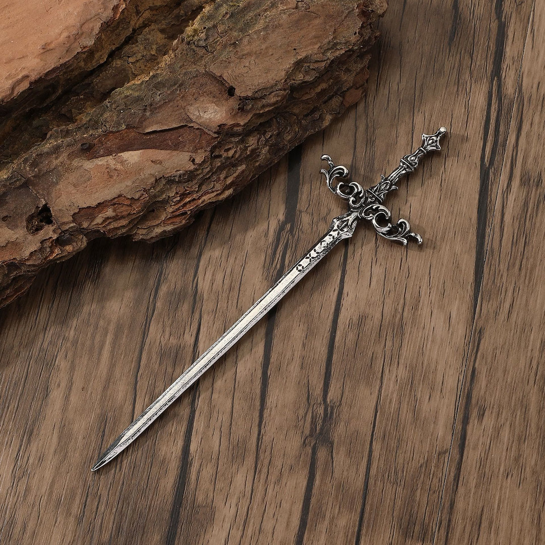 WorldNorse Floral Carved Sword Hairpin - image 2