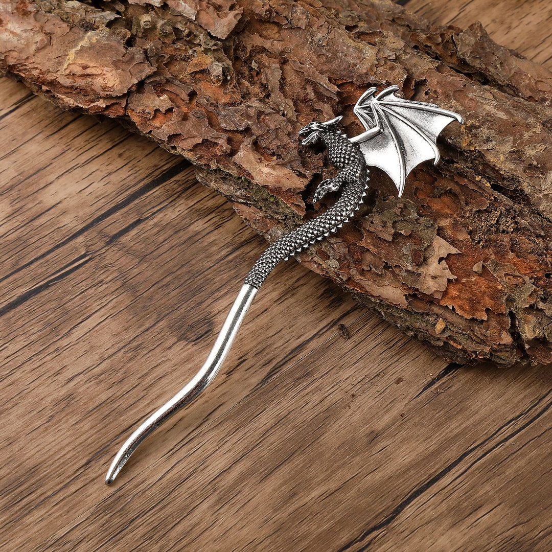 WorldNorse Viking Winged Dragon Hairpin - Norse Dragon - image 0