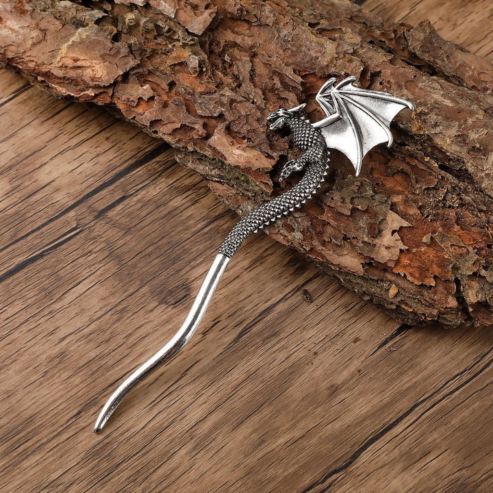 WorldNorse Viking Winged Dragon Hairpin - Norse Dragon - image 0