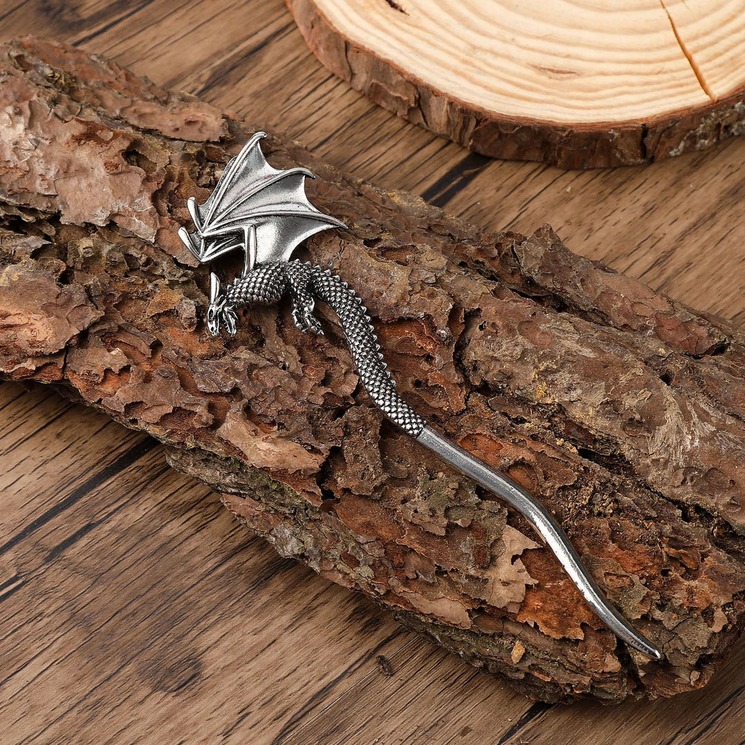 WorldNorse Viking Winged Dragon Hairpin - image 2