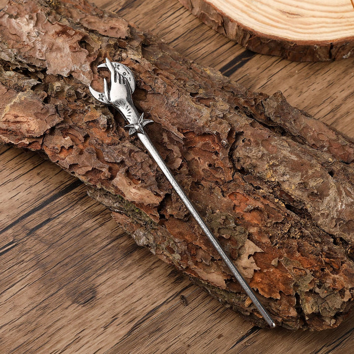 WorldNorse Hand Holding Crescent Hairpin - image 1
