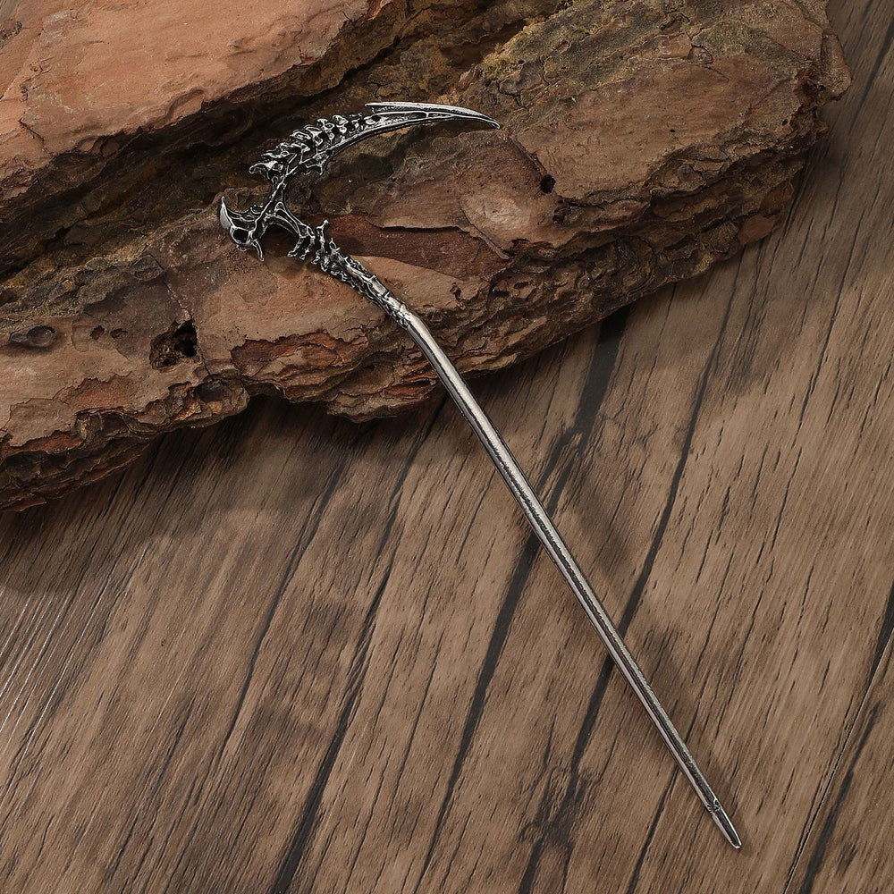 WorldNorse Gothic Skeletal Scythe Hairpin - image 1