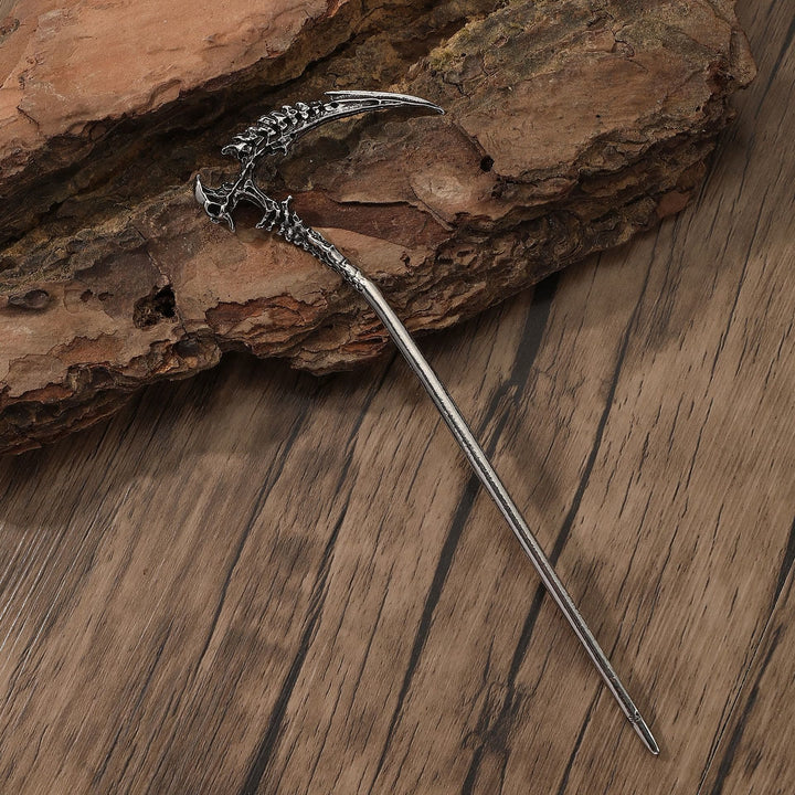 WorldNorse Gothic Skeletal Scythe Hairpin - image 1