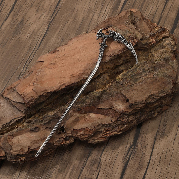 WorldNorse Gothic Skeletal Scythe Hairpin - Style#1 - image 0