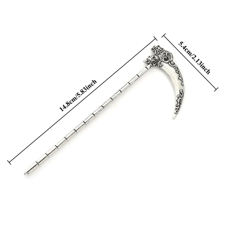 WorldNorse Gothic Skeletal Scythe Hairpin - image 7