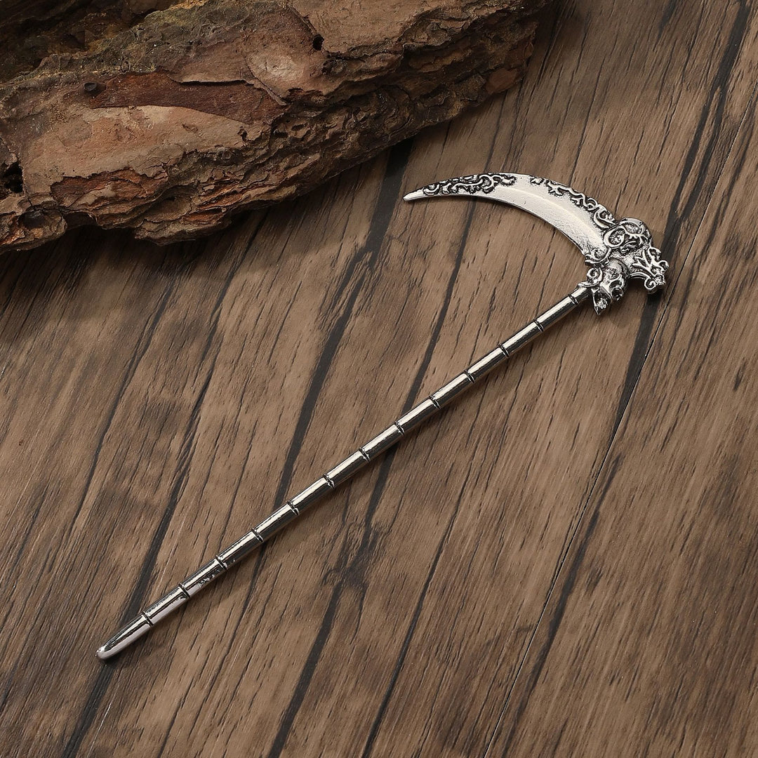 WorldNorse Gothic Skeletal Scythe Hairpin - image 6