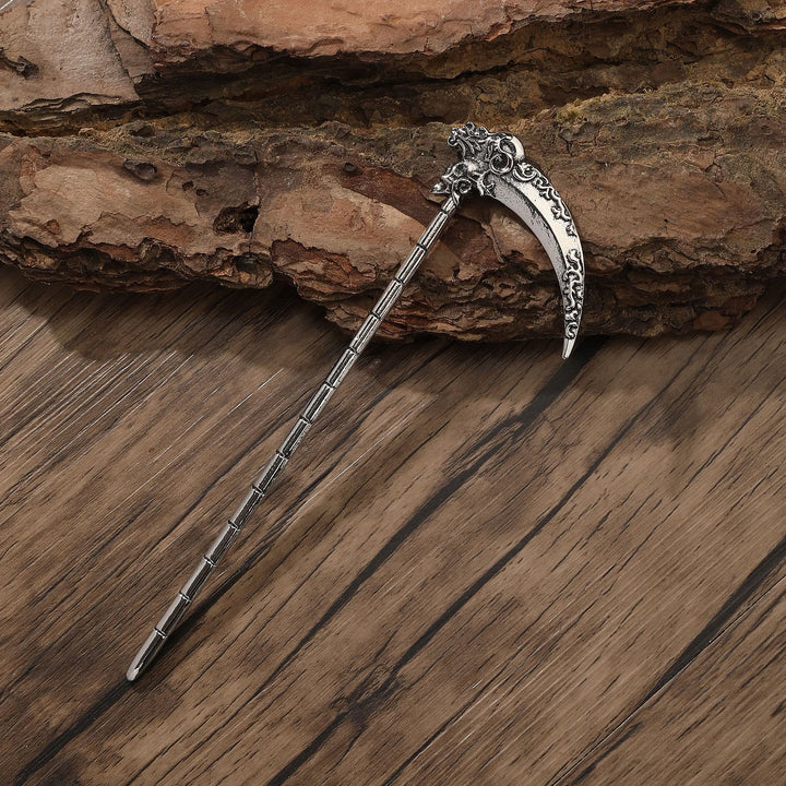 WorldNorse Gothic Skeletal Scythe Hairpin - image 5