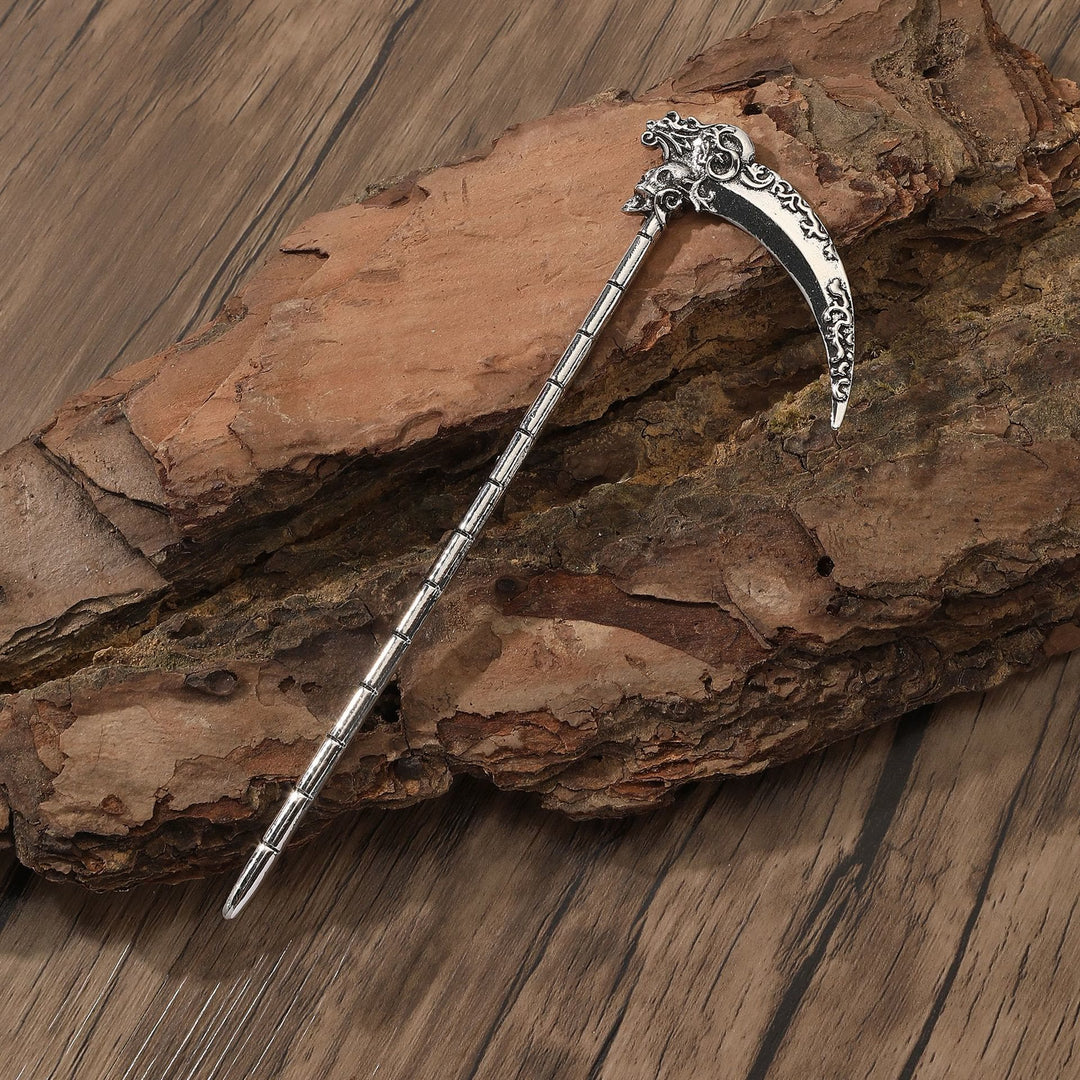 WorldNorse Gothic Skeletal Scythe Hairpin - Style#2 - image 4
