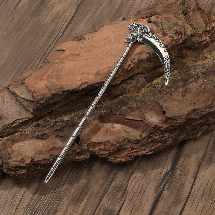 WorldNorse Gothic Skeletal Scythe Hairpin - Style#2 - image 4